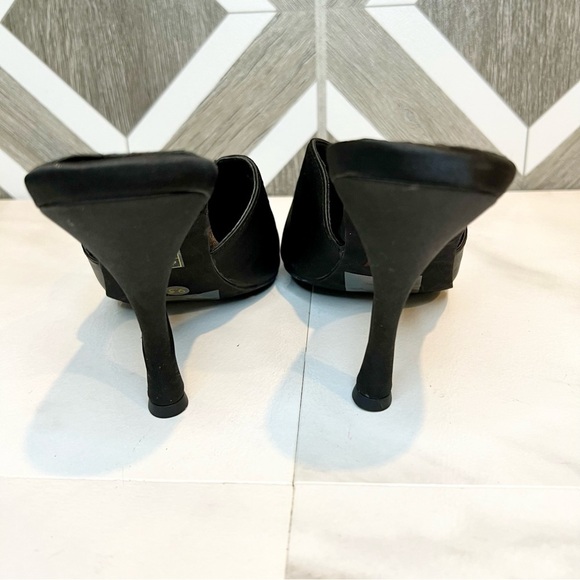 Jeffrey Campbell 90’s mule pointed toe heel satin black size 9.5 - Picture 3 of 12